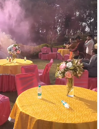 The Relaxed Wedding Lounge & Bohemian Pastel Haldi Courtyard